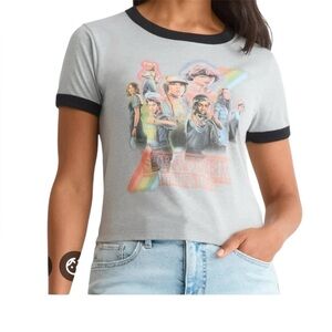NWT Stranger Things Grey Retro Graphic Tee Shirt Women’s Size 12/14